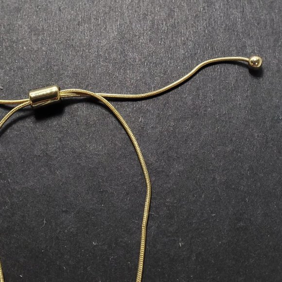 Charming Charlie Shamballa adjustable triple quartz crystal gold bracelet - Picture 3 of 4